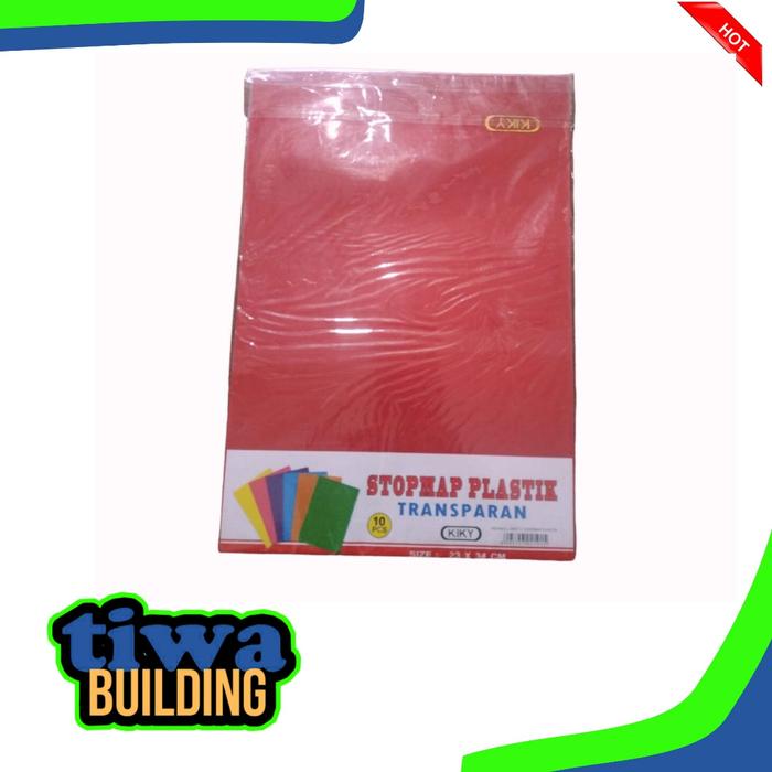 Gambar STOPMAP PLASTIK F4 ANEKA WARNA TRANSPARAN - Merah dari tiwa building undefined Tokopedia