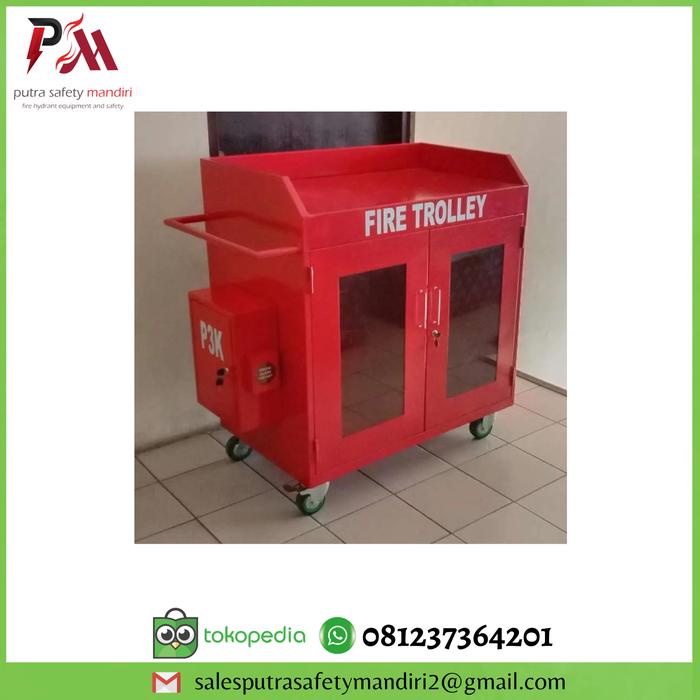 Gambar FIRE TROLLEY SAFETY EXTINGUISHER CABINET TROLI PENYIMPANAN APD DAMKAR - + KOTAK P3K dari Putra safety mandiri 2 undefined Tokopedia
