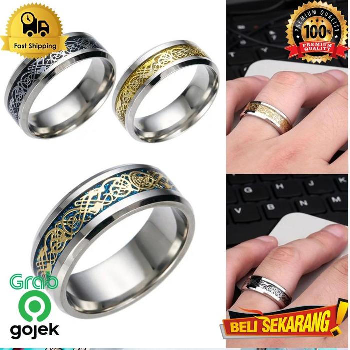 CINCIN TUNGSTEN PRIA WANITA CARBIDE NAGA SIMPLE TITANIUM NOKARAT C540  SILVERXSILVER,