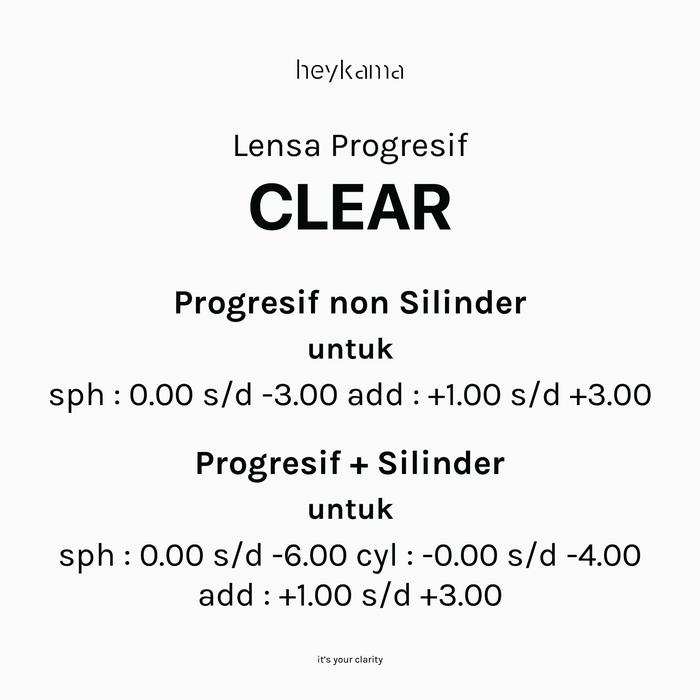 Gambar Lensa Progresif - Clear, Prog Non Cyl dari HeykamaOfficial undefined Tokopedia