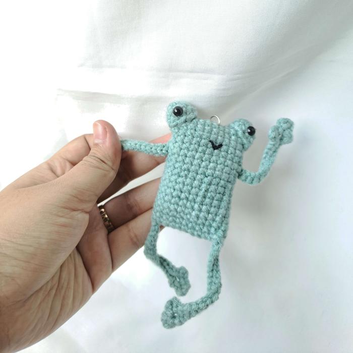 Jual Leggy Frog Amigurumi Keychain Crochet Keychain|Gantungan
