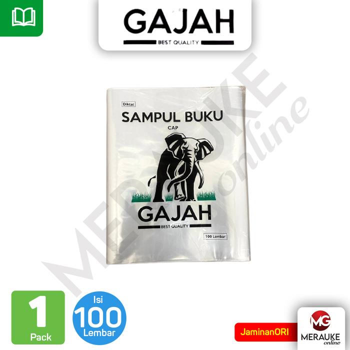 Gambar Sampul Buku Plastik Cap GAJAH Ukuran Diktat & LKS (1 Pack isi 100s) - DIKTAT dari Merauke Online undefined Tokopedia
