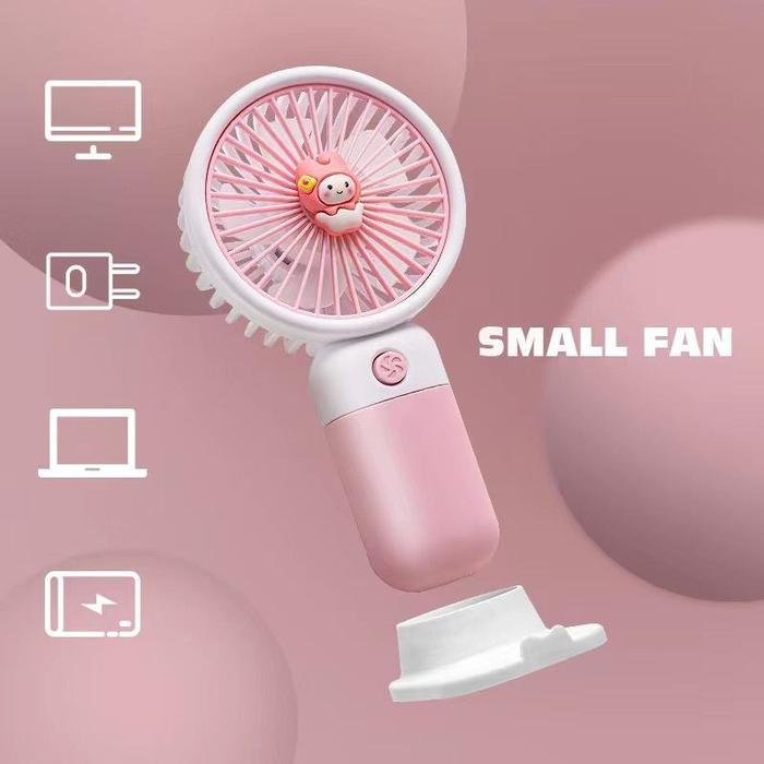 Gambar Kipas Angin Mini Genggam Portable / Kipas Angin Tangan Stand Portable - Melody Pink dari Vermo Official undefined Tokopedia
