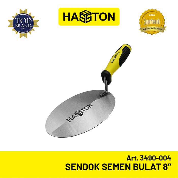 Gambar Hasston Sendok Semen 8" / Cetok Semen Bulat Gagang Karet (3490-004) dari Hasston Tools undefined Tokopedia