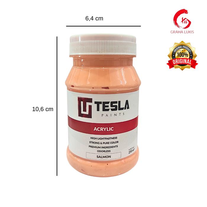 Gambar Tesla Paints Acrylic 250ml - NEW COLOR PASTEL - Salmon dari Graha Lukis_NEW undefined Tokopedia
