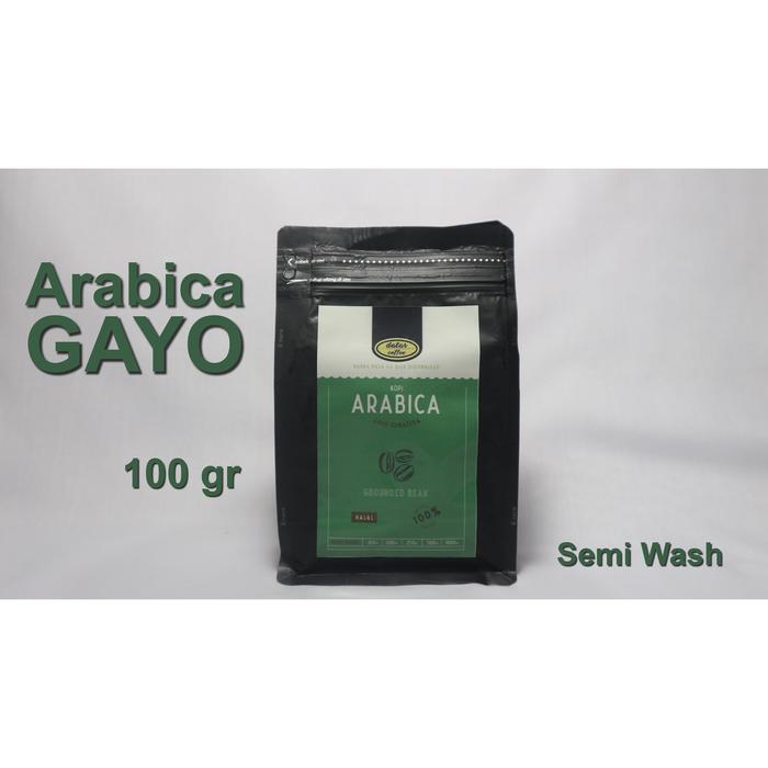 Gambar Kopi Gayo Arabica Semi Wash Roasted Bean (Bubuk) 100gr - with label dari Kimi No Tameni undefined Tokopedia