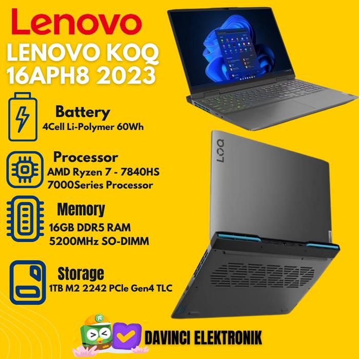 Lenovo LOQ16インチAPH8・RTX4060・16GB・Ryzen5 有り難う