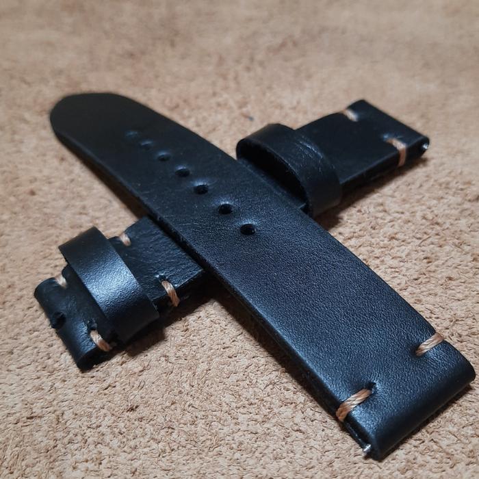 Gambar Tali jam tangan kulit asli premium hitam simple,strap 18mm,20mm,22,24m - Hitam, 22mm dari Maxleather undefined Tokopedia