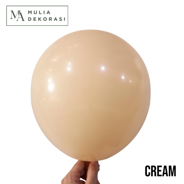Gambar Balon Latex Retro Vintage 12 Inch Murah 10 Pcs - Cream dari Mulia Dekorasi undefined Tokopedia