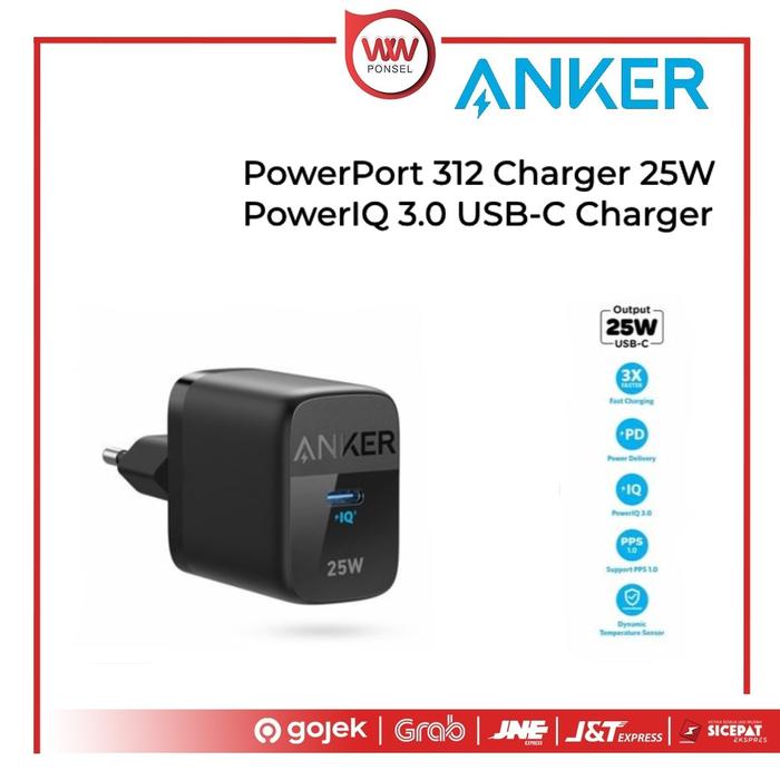 Anker 312 Charger (Ace 2, 25W) Black ...