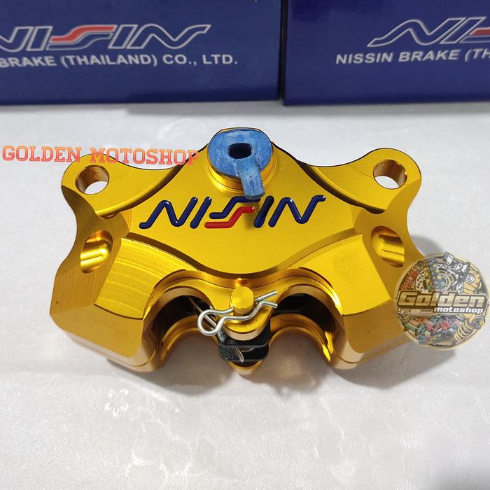 Gambar Kaliper Nissin 2 piston Full CNC Universal cocok semua motor - Gold dari Golden Motoshop undefined Tokopedia
