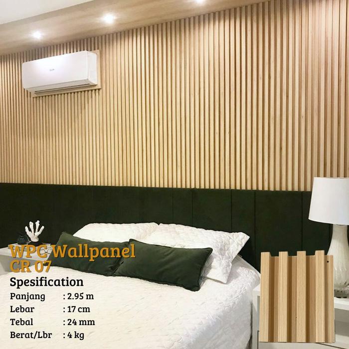 Gambar WPC Wallpanel Backdrop TV minimalis - harga perlembar - CR 07 dari Gudang Lantai Kayu Cirebon undefined Tokopedia