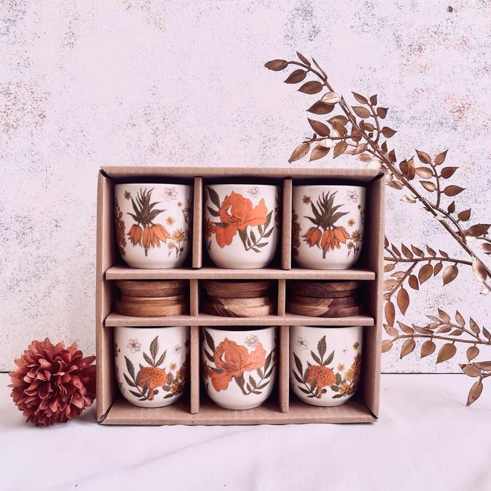 Gambar Gelas Keramik Ocha Leflo by Carramica - 6 pcs Ocha BW dari Carramica undefined 5 Tokopedia