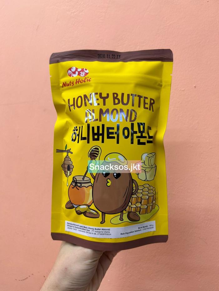 Gambar [BIG 180G] NUTS HOLIC HONEY BUTTER ALMOND / STRAWBERRY ALMOND / KIMCHI ALMOND / BANANA ALMOND / HOT & SPICY ALMOND / WASABI ALMOND - STRAWBERRY, BIG NUTS HOLIC dari Snacksos.jkt undefined 4 Tokopedia
