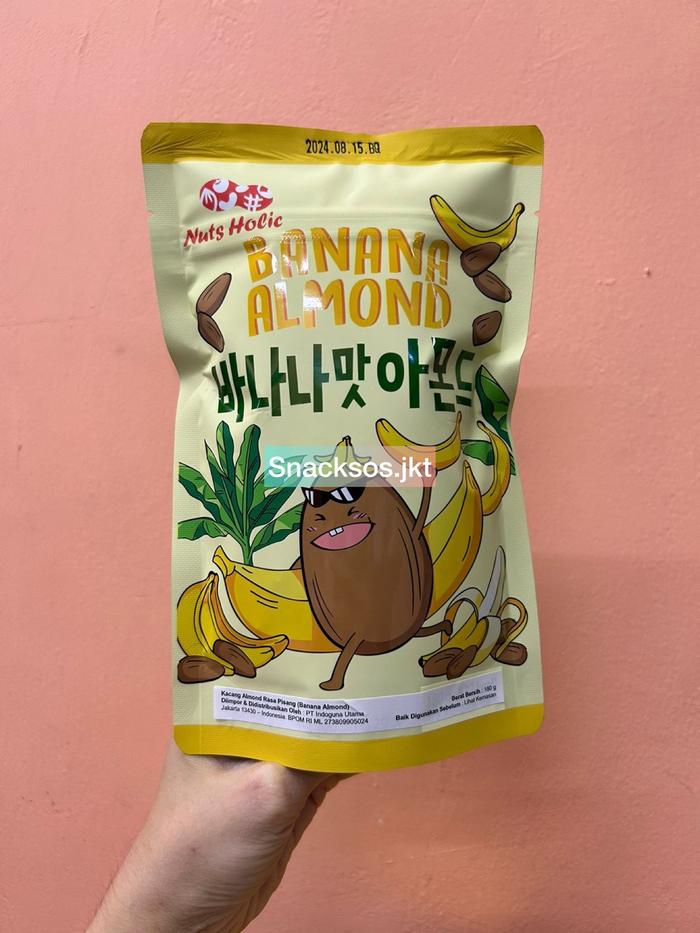 Gambar [BIG 180G] NUTS HOLIC HONEY BUTTER ALMOND / STRAWBERRY ALMOND / KIMCHI ALMOND / BANANA ALMOND / HOT & SPICY ALMOND / WASABI ALMOND - STRAWBERRY, BIG NUTS HOLIC dari Snacksos.jkt undefined 5 Tokopedia
