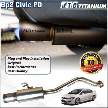 Gambar Knalpot Muffler Exhaust JTC Super Sport Titanium Civic FD 2005-2012 - HP2 Titanium dari DBM.ID undefined Tokopedia