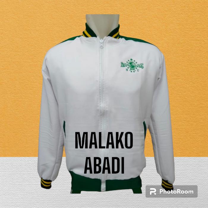 Gambar Jaket baseball NU putih logo bordir - Putih, M dari Malako Abadi undefined Tokopedia