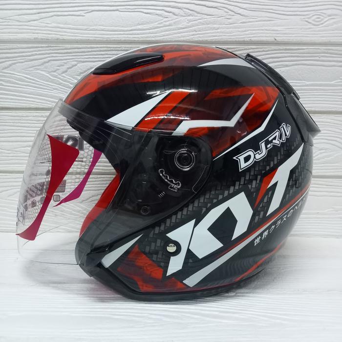 Gambar Helm KYT DJmaru Dj Maru Motif Seri #16 Crimson Yellow Half Face - #15 RED, L dari MH Shop. undefined Tokopedia