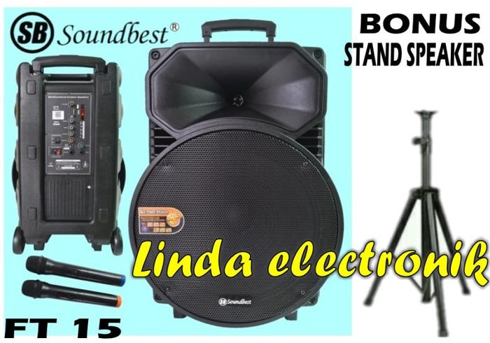 Gambar Speaker Portable SOUNDBEST FT 15 FT15 Original 15inch Bluetooth USB - soundbest dari Linda electronik215 undefined Tokopedia