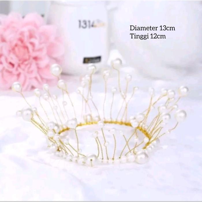 Gambar Topper Mahkota, Hiasan kue Mahkota Flexibel, princess - Putih dari Kalaneys Shop undefined Tokopedia
