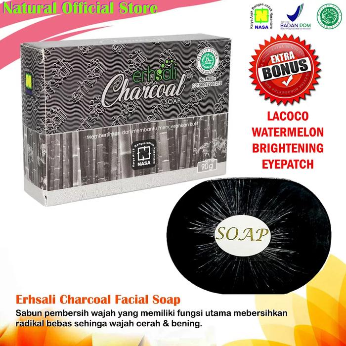 Gambar Erhsaly charcoal nasa - Sabun flek hitam wajah - Sabun flek hitam - ERHSALI CHARCO dari melitalacoco undefined Tokopedia
