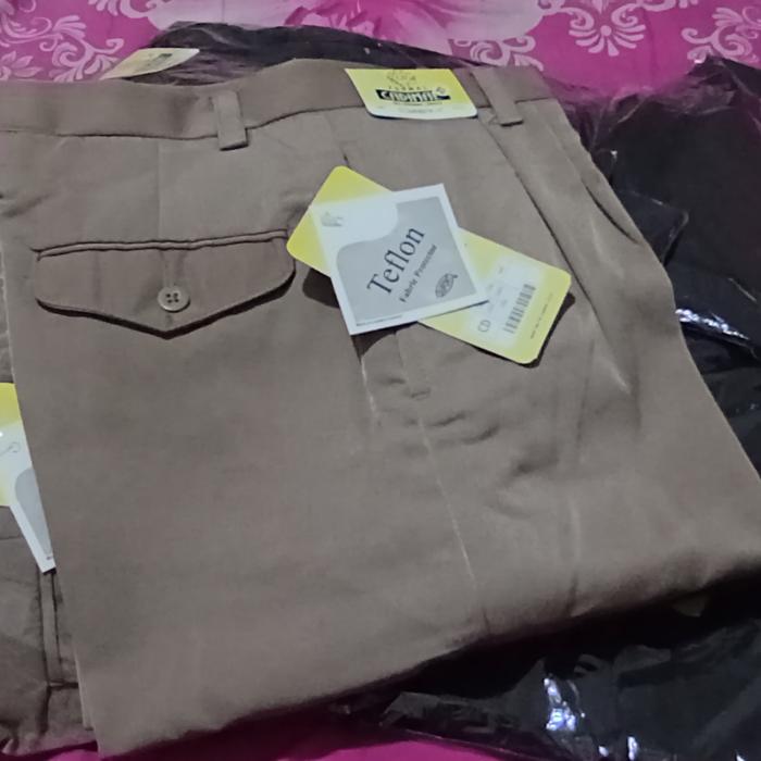 Gambar Celana Formal Pria Kerja Regular Standar Kantor Termurah Bahan Teflon - Regular Cream, 28 dari Abrina Storee undefined Tokopedia