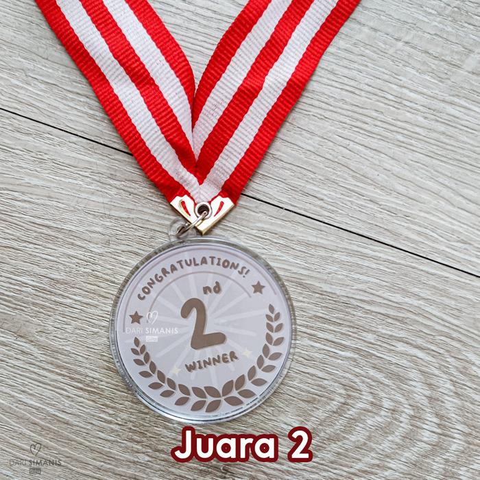 Gambar MEDALI JUARA LOMBA - juara satu dua tiga harapan custom medali akrilik - Juara 2, Tidak custom dari Dari SiManis undefined Tokopedia