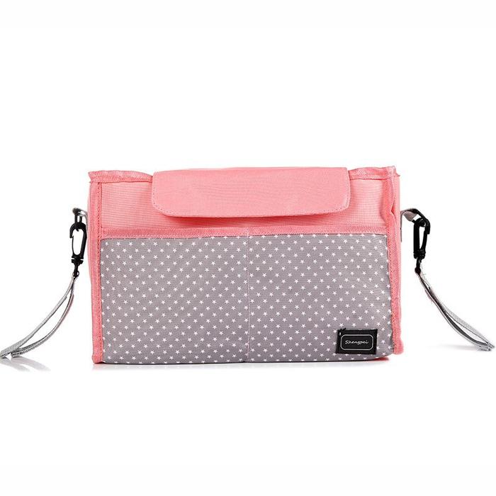 Gambar A12 TAS GANTUNG KERETA BAYI BABY STROLLER ORGANIZER DIAPER BAG - Pink dari Sweet Miruku undefined Tokopedia