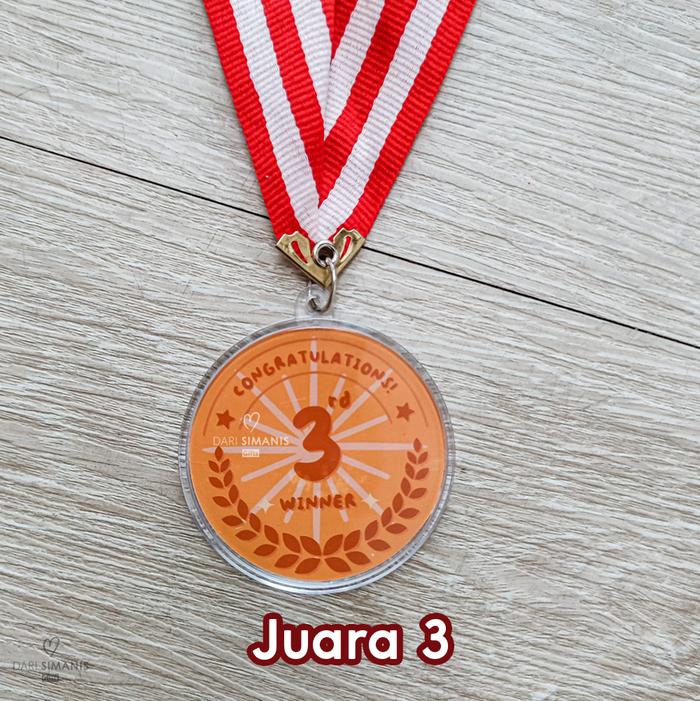 Gambar MEDALI JUARA LOMBA - juara satu dua tiga harapan custom medali akrilik - Juara 3, Custom dari Dari SiManis undefined Tokopedia