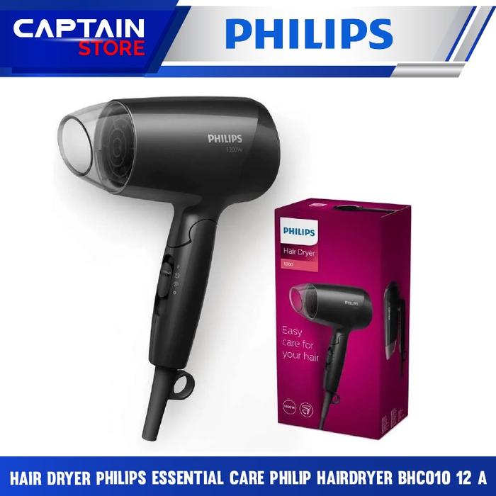 Hair Dryer Philips Essential Care Philip Hairdryer BHC010 12 A Black  Pengering Wanita Hitam BLACK