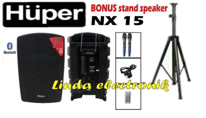 Gambar speaker portable wireless huper nx15 /nx 15 15 inch original dari Linda electronik215 undefined Tokopedia