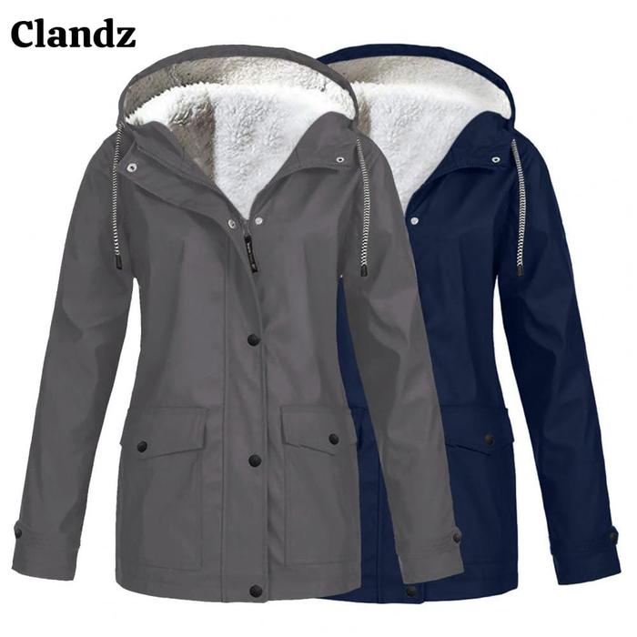 Gambar Jaket Musim Dingin/ Mantel Bulu Tebal Berlapis bulu/ coat wanita - Hitam, XS dari clandz88 undefined Tokopedia