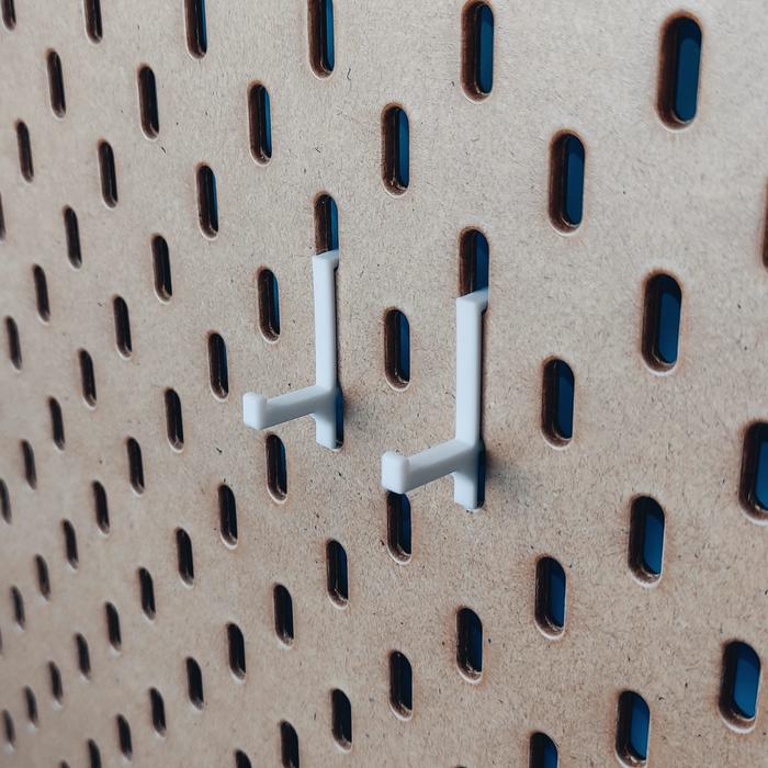 Gambar Hook / Gantungan Pegboard Tipe L - Aksesoris Organizer Papan Berlubang - 17mm, Putih dari KAGA HOUSE undefined Tokopedia