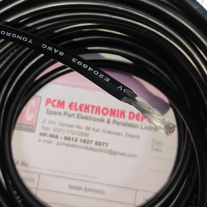 Gambar Kabel AWG8 AWG 8 8AWG Merah Hitam per meter Tebal diameter 10mm - Hitam dari PCM ELEKTRONIK DEPOK undefined Tokopedia
