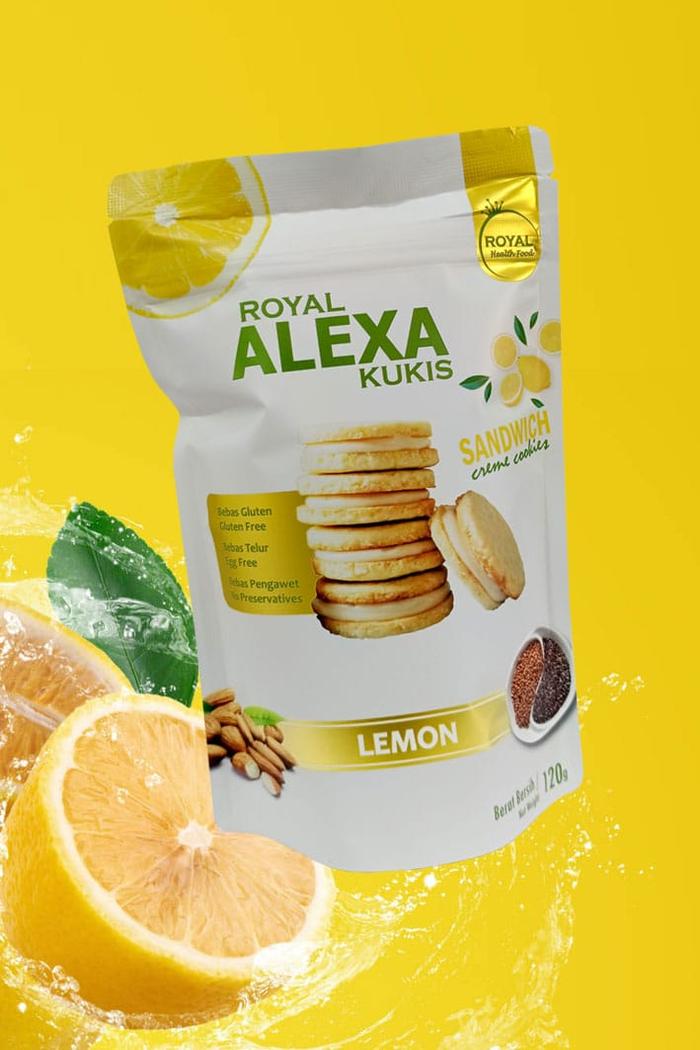 Gambar Royal ALEXA Kukis (gluten free almond cookies) SANDWICH - SW LEMON dari RoyalHealthFood undefined Tokopedia