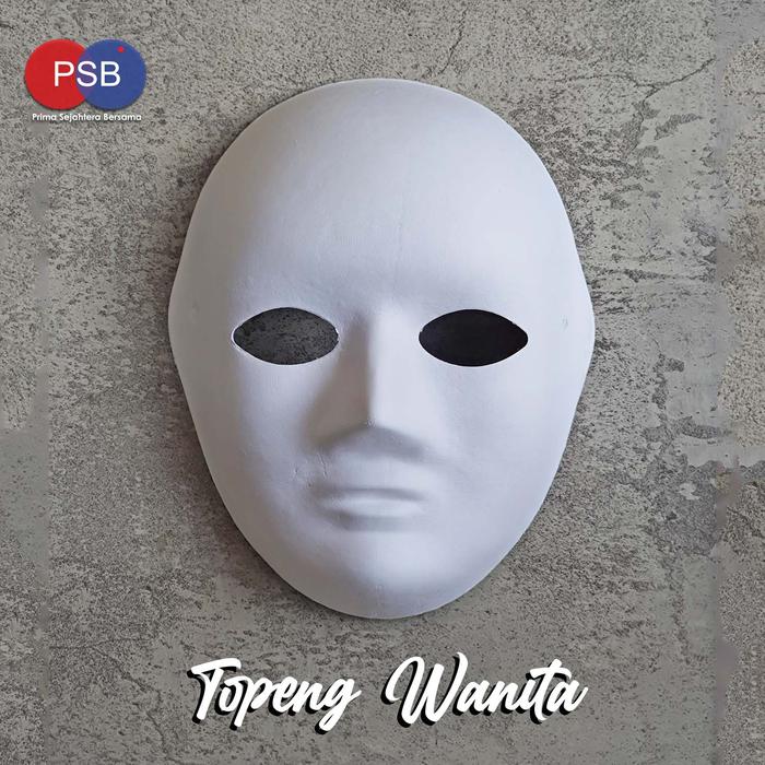 Gambar Topeng Lukis Wajah Polos / Topeng Karakter / Topeng Polos / Face Mask - Topeng Wanita dari Prima Sejahtera Bersama undefined Tokopedia