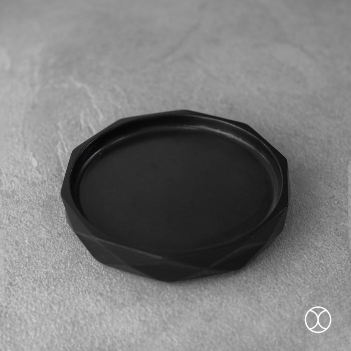 Gambar CONCREATE Single Coaster Acadia / Tatakan Gelas / Alas Gelas / Tray - Hitam dari Concreate living undefined Tokopedia