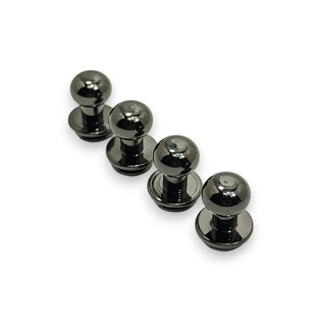 Gambar Mur Keling Baut Pentol 8 mm/ Screwback Stud Button/ Aksesoris Tas - Black Nikel dari Toko Bahan Prakarya undefined Tokopedia