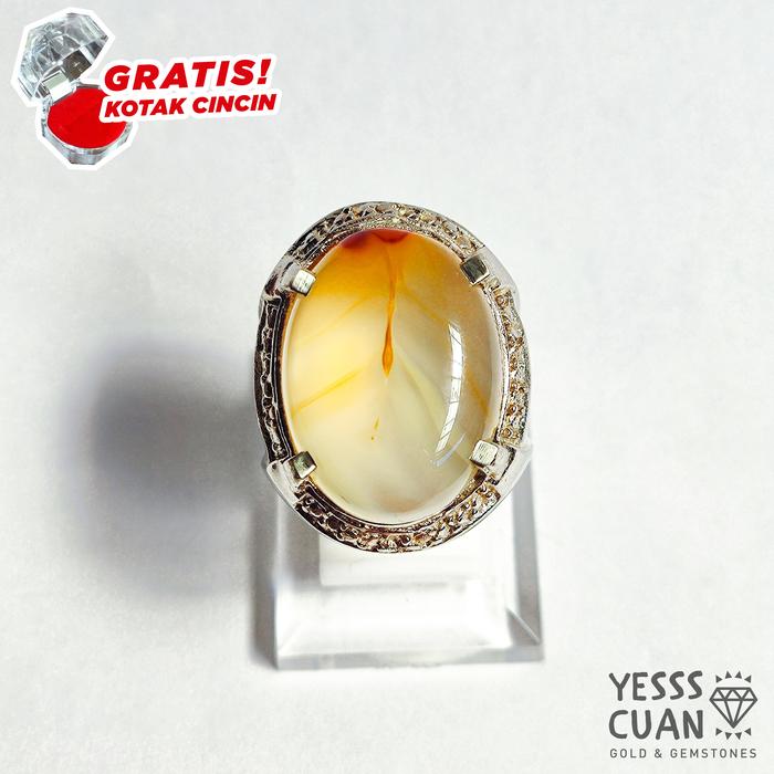 Gambar Batu Natural Chalcedony Junjung Derajat (Junder) Ring Alpaka Super HQ - Ring size 10 dari Yesss! Cuan undefined Tokopedia