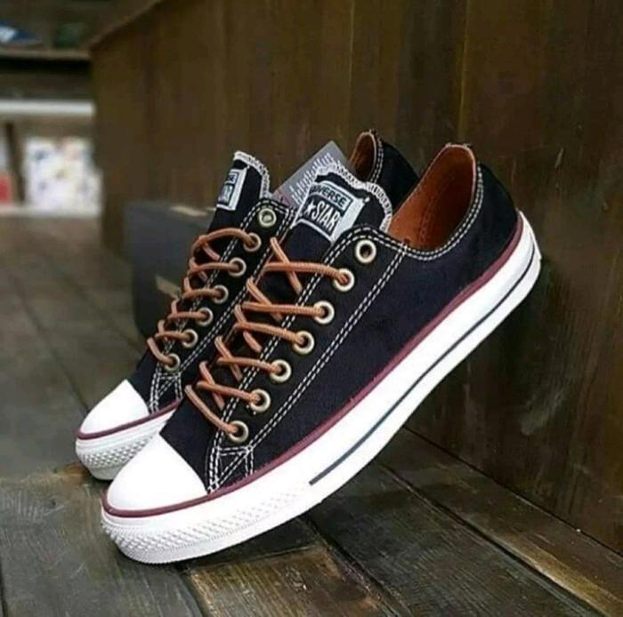 Gambar Sepatu Converse All Star Premium Biru Navy Pria wanita Diskon Murah - Hitam, 39 dari ANFsport1 undefined Tokopedia