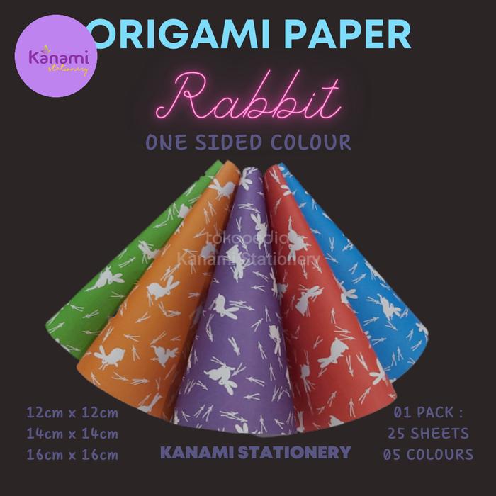 Gambar Kanami | Kertas Lipat Motif Kelinci Origami Paper RABBIT Bunny Asturo - 12cm x 12cm dari Kanami Stationery undefined Tokopedia