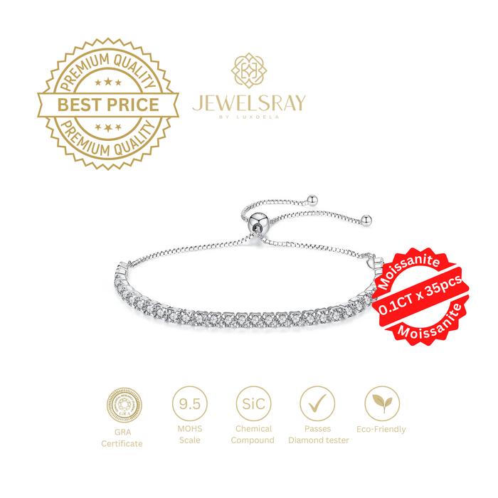 Gambar Gelang Tennis Athena Moissanite Bracelet Diamond Look Kawin Tunangan - Tanpa Gift dari Luxoela undefined Tokopedia