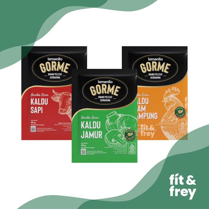 Gambar LEMONILO Gorme 40g - Bumbu Rasa Kaldu Jamur / Ayam / Sapi - Kaldu Jamur dari Fit & Frey undefined Tokopedia
