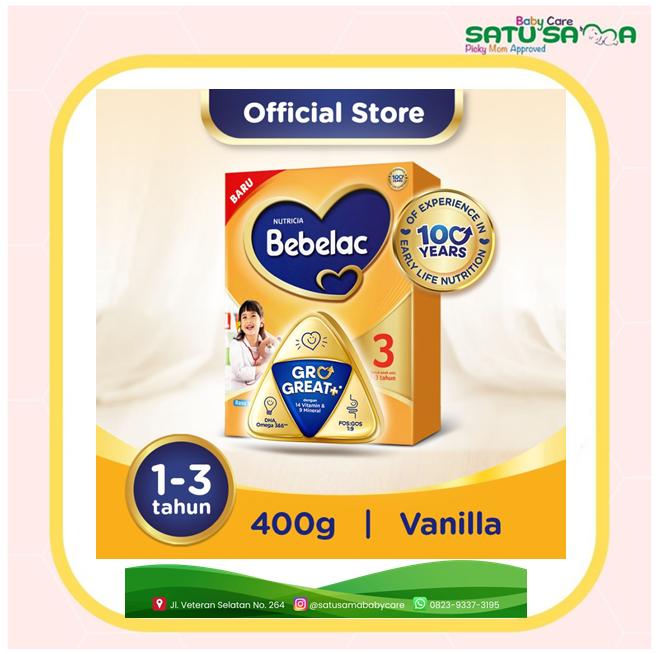 Gambar BEBELAC 3 HIQEQ - VANILA 400 G dari satusamababycarevetran undefined Tokopedia