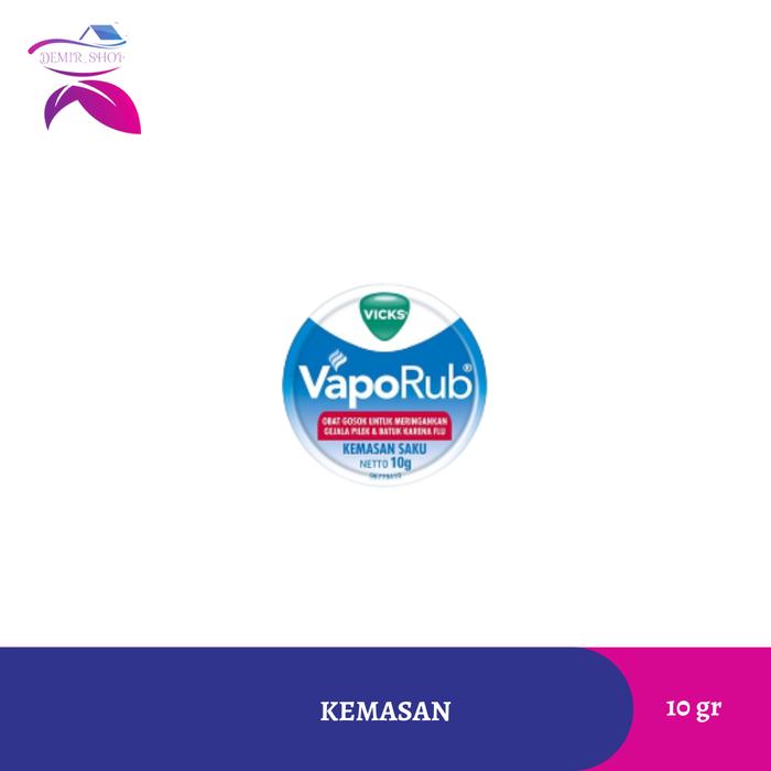 Gambar Vicks Vaporub 10 gr / Vicks Vaporub 25 gr Meringankan Gejala Pilek - 10 gram dari Demir Official Store undefined Tokopedia