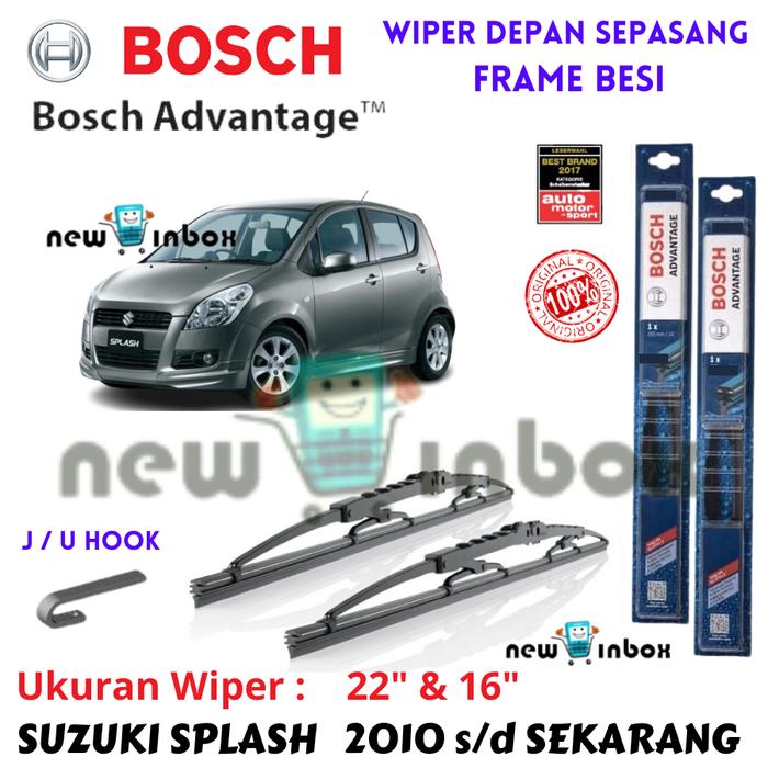 Gambar WIPER DEPAN MOBIL SUZUKI SPLASH 2010-On BOSCH ADVANTAGE 22" & 16" - Depan 22" & 16" dari NEW IN BOX undefined Tokopedia