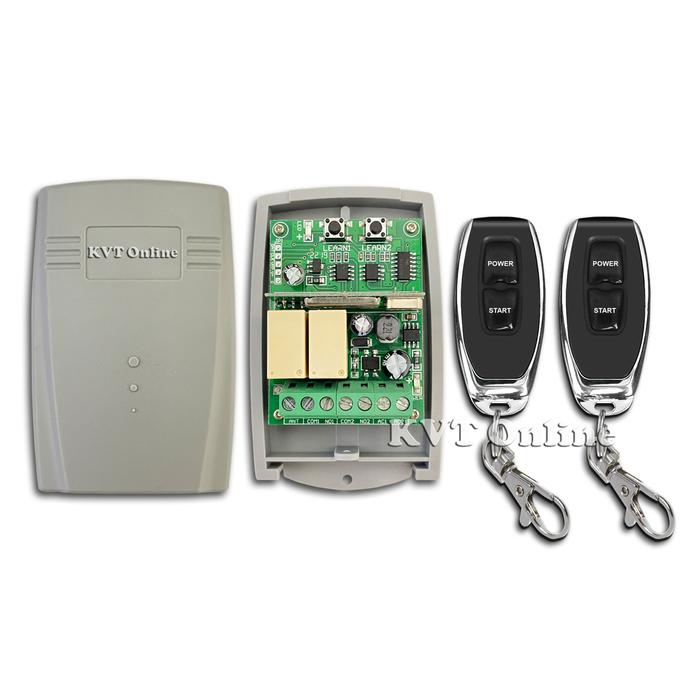 Gambar Wireless Relay 2CH 12-36V 433MHz Independent Working Mode - 2 Remote PS dari KVT undefined Tokopedia