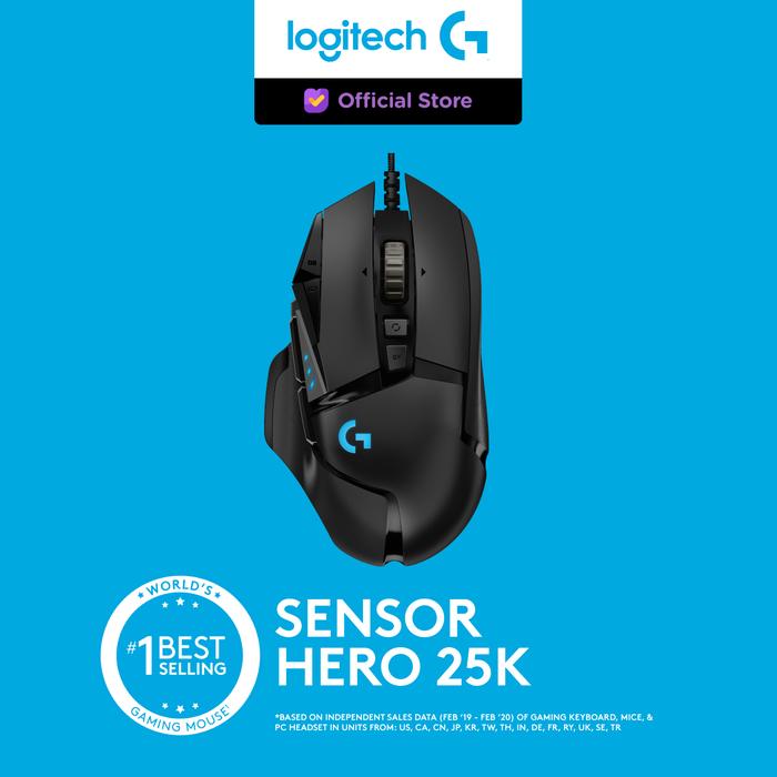 Gambar Logitech G502 HERO High Performance Mouse Gaming Wired RGB dari Logitech G Official undefined Tokopedia