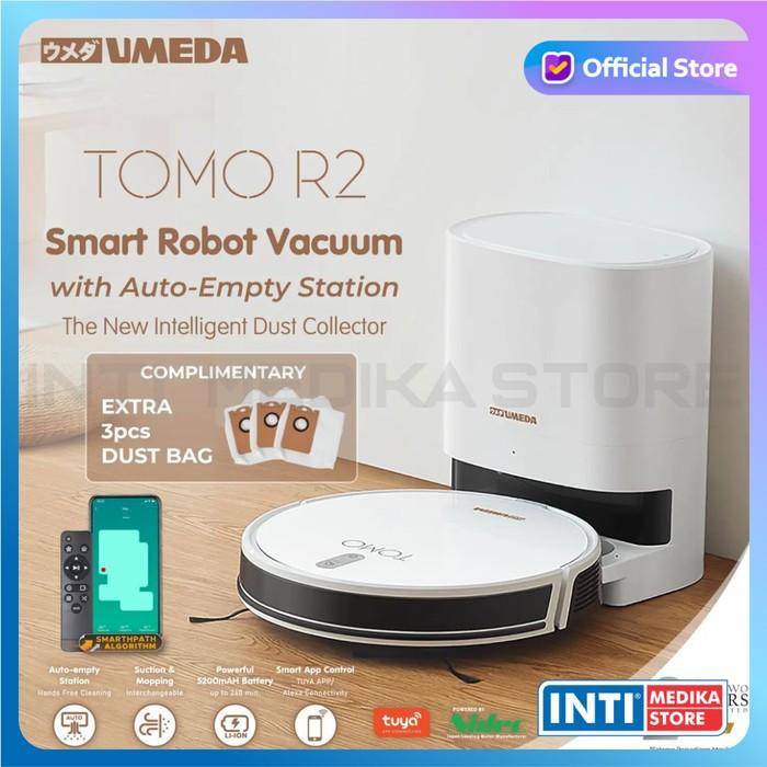 Gambar UMEDA - TOMO R2 Robot Vacuum Cleaner Mop + Auto Empty Station Sapu Pel - TOMO R2 dari INTI MEDIKA STORE undefined Tokopedia