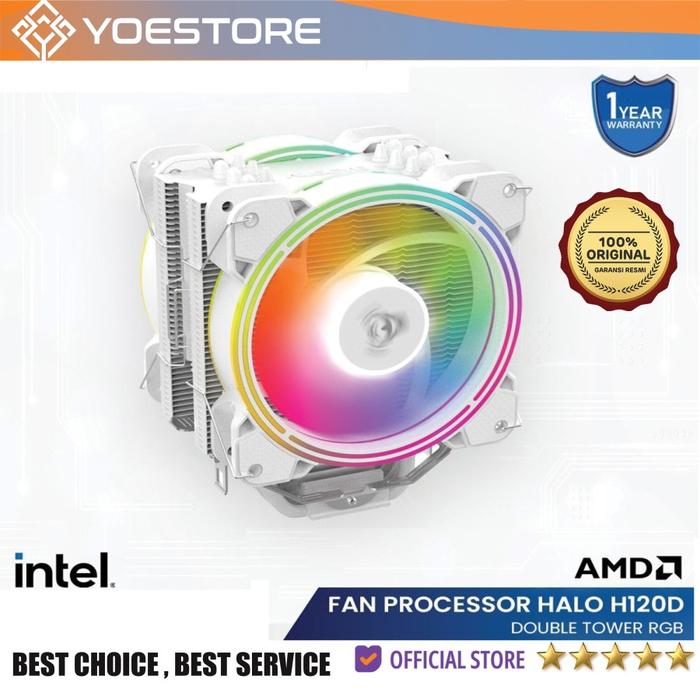 Jual ALSEYE FAN PROCESSOR H120D - 6 HEAT PIPES DUAL FAN RGB CPU COOLER ...